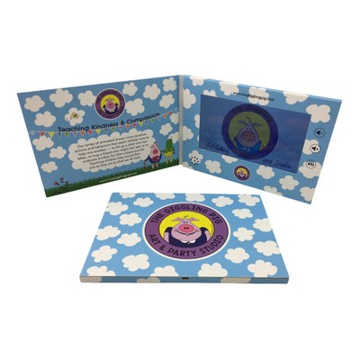 Custom 7" Screen A5 Size Full Color Imprint Video Book Or Video Brochure